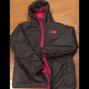 Girls reversible north face jacket